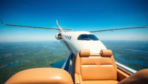 Experience luxury travel with https://flymarquis.com on a private jet amidst stunning skies.
