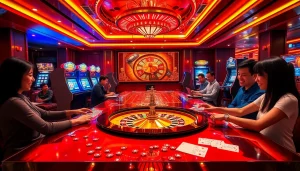 Players enjoying a thrilling game at 789BET's luxurious online casino atmosphere.