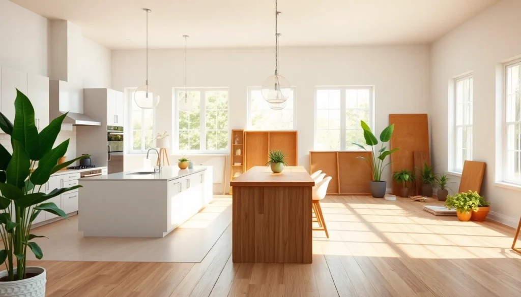 Transforming a modern living space in a home renovation project with stylish details.