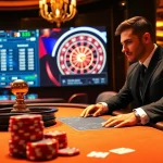 Experiencing thrilling s8 betting action at a luxurious casino poker table.