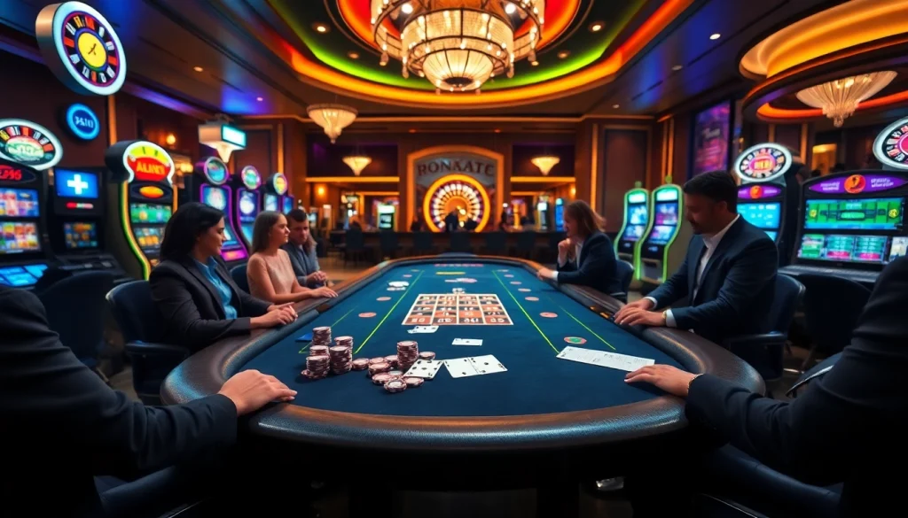 Experience the thrill of winning at https://superbetapp.com.br with an elegant poker game scene.