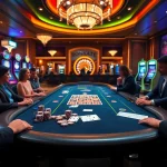 Experience the thrill of winning at https://superbetapp.com.br with an elegant poker game scene.