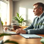 Navigating agriculture law with a professional attorney in a serene office environment.