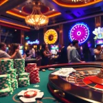 Players enjoying dynamic games at i9bet's luxurious online casino platform with vibrant table setups.