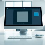 Image make photo square tool interface displayed on a modern workspace computer.