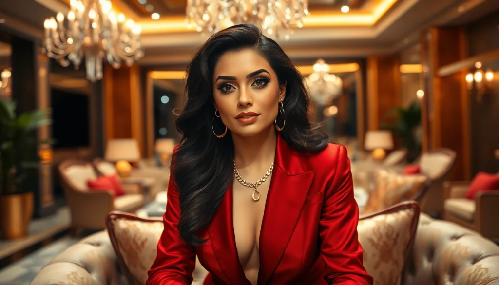 Showcase the lifestyle of a Bollywood celebrity featuring https://bollywoodcelebnetworth.in in a luxurious mansion.