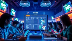 Hello88 engaging online betting scene showcasing modern digital interactions.