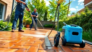 Profesionalno čiščenje tlakovcev z visokotlačnimi tehnikami za učinkovito čiščenje tlakovcev.