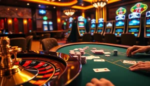 Experience thrilling gameplay at 789BET with vibrant casino tables and exciting gambling action.