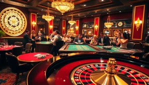 Experience thrilling gaming at https://Ok365.ru.com/ showcasing elegant players enjoying casino games.