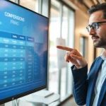Highlighting competitor pricing insights through a professional comparison chart.