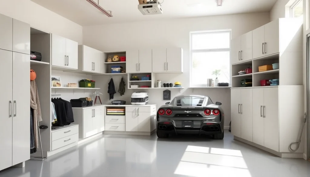 Explore stylish garage cabinets enhancing organization and maximizing storage space effectively.