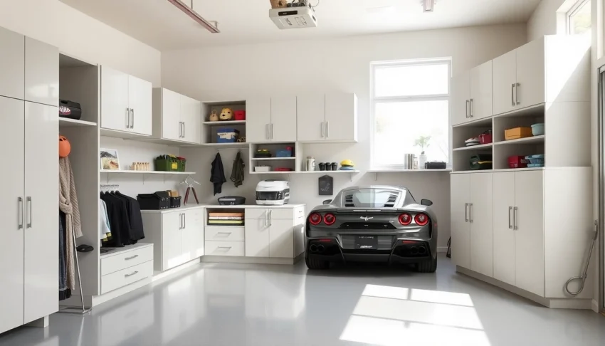 Explore stylish garage cabinets enhancing organization and maximizing storage space effectively.