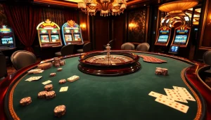 Experience thrilling gameplay at HB 88 casino with vibrant tables and glamorous poker chips.