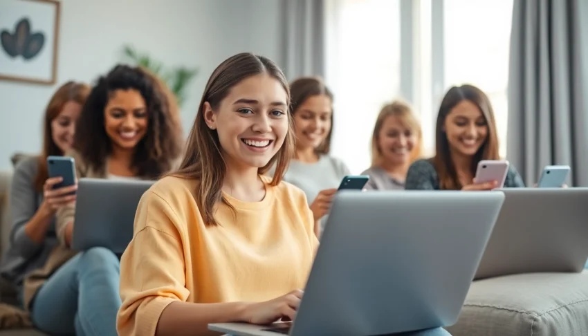 People engaging in surveys at https://enqueteplein.nl in a warm, inviting home setting.
