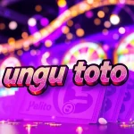 Ungu toto menarik tertera pada tiket lotere dengan latar belakang yang berwarna-warni dan mencolok.