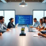 Analyze software testing strategies at https://xqa.ca with a diverse team collaborating effectively.