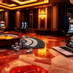 Experience the excitement of online gaming at https://mmoo.ad/ with vivid casino visuals featuring poker chips and a roulette wheel.