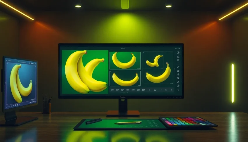 Nano Banana Pro AI interface showcasing advanced image editing features in a modern workspace.