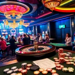 Experience the excitement of obral toto with vibrant casino games and players at the tables.