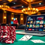 Experience thrilling online poker at 123b with vibrant chips and cards.