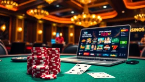 Experience thrilling online poker at 123b with vibrant chips and cards.