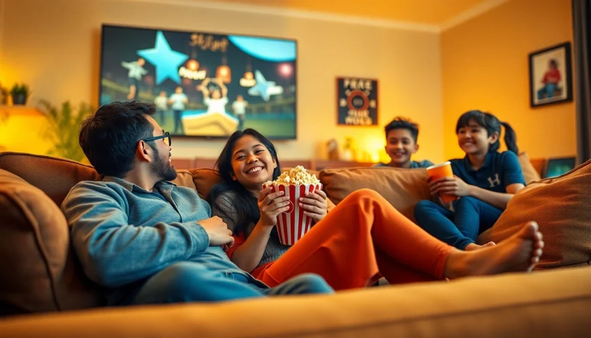 สนุกกับการดูหนังออนไลน์ ที่บ้านร่วมกับครอบครัวในบรรยากาศที่อบอุ่น