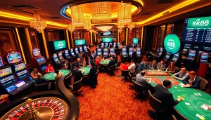 Experience the thrill of winning at https://rr88.wales/ with vibrant slot machines and poker tables.