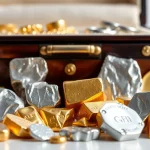 Showcasing precious metals including gold, silver, platinum, and palladium with elegant details.