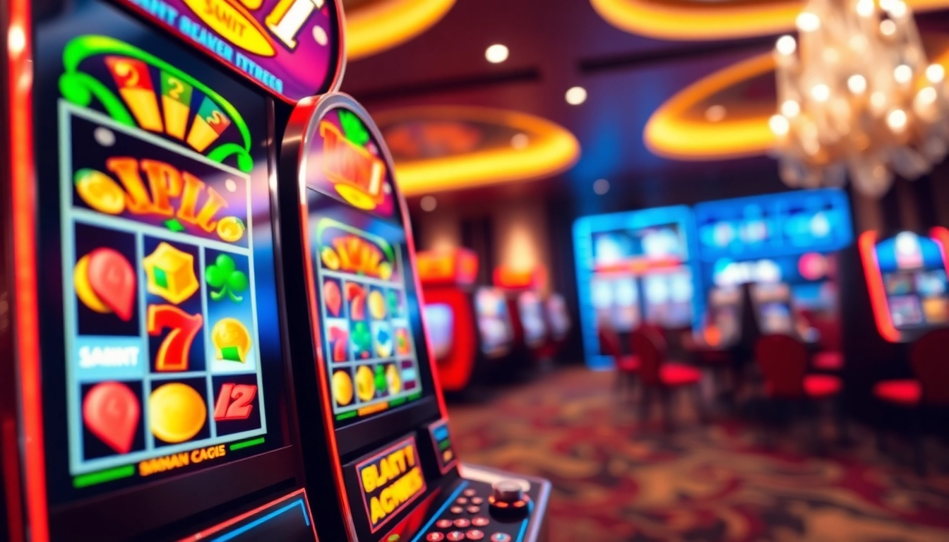 Menggambarkan petanitoto yang menyenangkan di mesin slot menampilkan peluang jackpot menggiurkan.