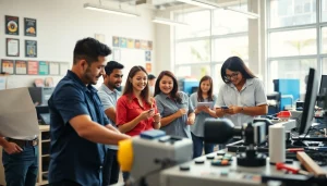 Students participating in hands-on training at trade schools in Hawaii, fostering skills and collaboration.