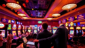 Jelajahi keseruan petanitoto dengan dealer profesional dalam suasana kasino yang cerah.