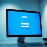 Atera login interface showcasing secure access features for user authentication.