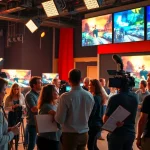 Team collaborating at a Video Production Company Phoenix studio, showcasing innovative filmmaking.