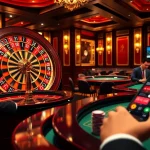 Experience the elegance of Nhà Cái Uy Tín in a luxurious casino setting with vibrant gaming tables and roulette.