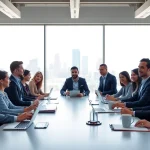 Engage in productive business discussions in a diverse group setting.