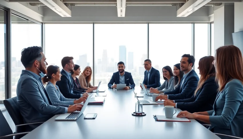 Engage in productive business discussions in a diverse group setting.