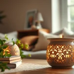 Discover the elegant wax warmer from https://www.scentswarmers.com enhancing your cozy living space.