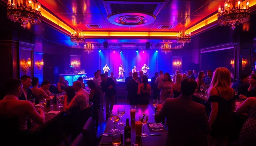 Enjoy the vibrant nightlife at Club sxm, featuring stylish patrons, live performances, and premium cocktails.