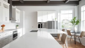 Transform your space with this modern home renovation kitchen design featuring bright and inviting elements.