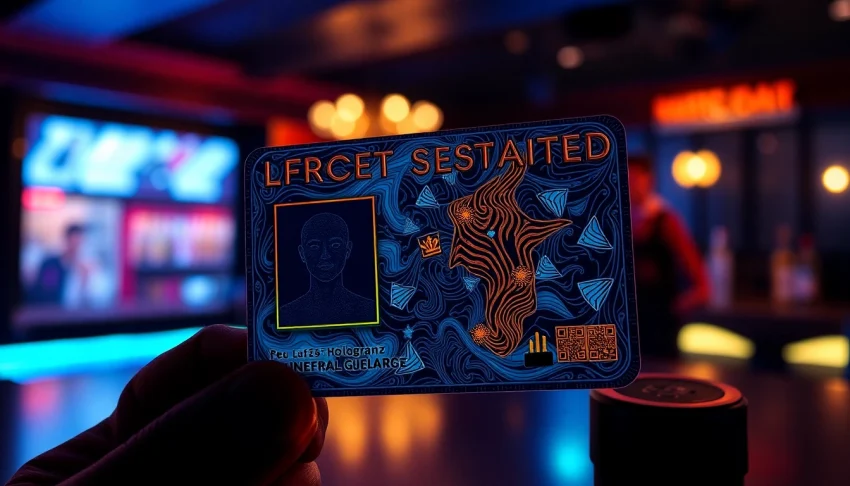 Club21 fake ids showcasing high-quality holograms and UV light features for nightlife.
