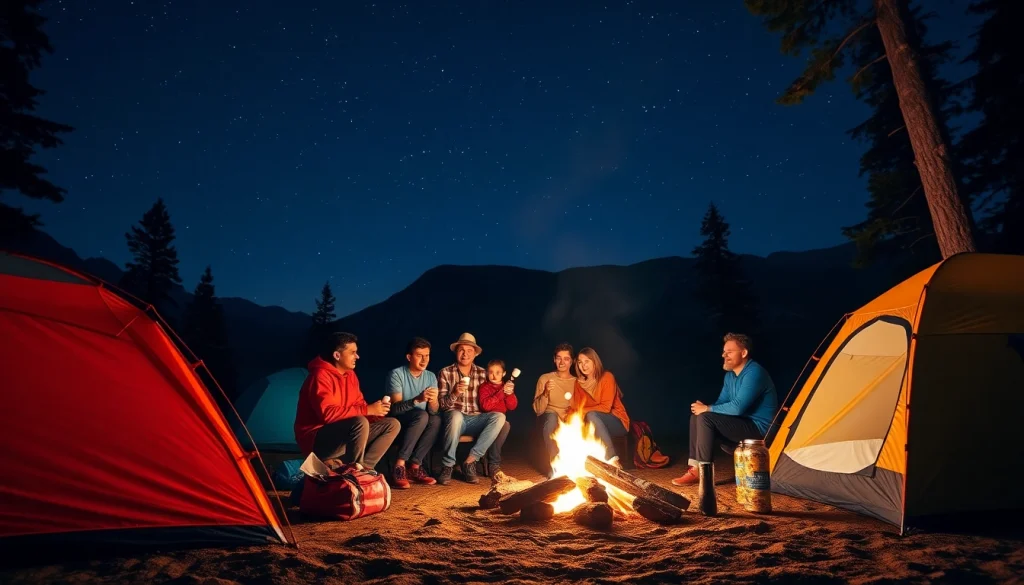 Gathering around a campfire at https://fernweh-abenteuer.de celebrating adventure and travel.