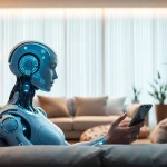 AI companion engaging in intimate conversation with user, showcasing sex AI innovations.
