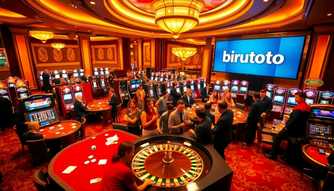 Players engaged in an exciting Birutoto gaming experience at a luxurious casino table.