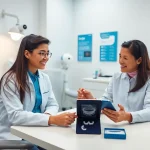 Invisalign Malaysia consultation with a dentist using digital tools and aligners.