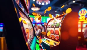 Menangkan permainan Indosga slot online dengan simbol-simbol berwarna cerah dan kegembiraan pemain.