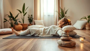 Pratique de sophrologieetbienetre.fr dans un environnement apaisant avec une ambiance relaxante.