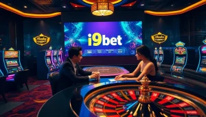 Experience high-stakes gaming at i9bet with vibrant tables, chips, and a thrilling atmosphere.