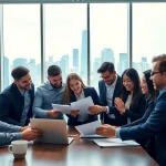 Collaborative team discussing strategies at https://fidelitycorporate.com in a modern office environment.