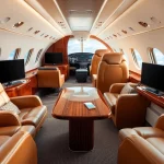 Experience luxury travel with https://flymarquis.com featuring an elegant private jet interior.